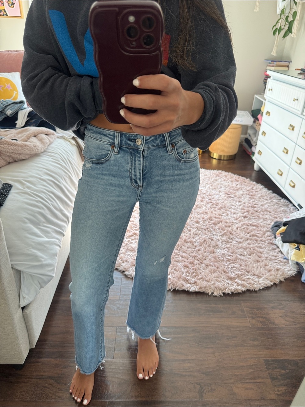 Light Blue Straight-Leg Women's Jeans